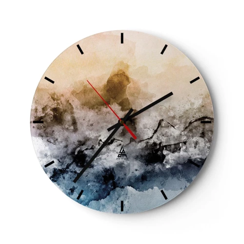 Nástěnné hodiny - Ponořené do mračna mlhy - 30x30 cm