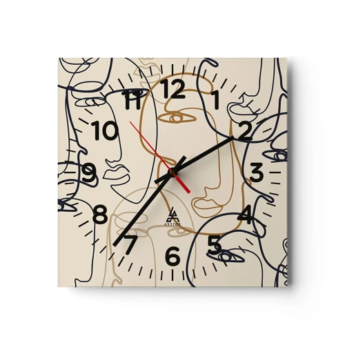 Nástěnné hodiny - Portrét znásobený - 40x40 cm