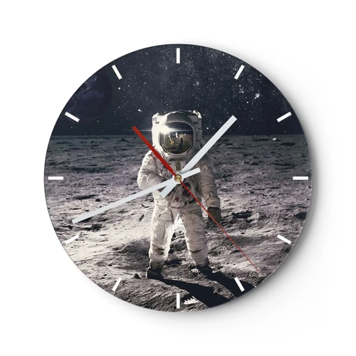 Nástěnné hodiny - Pozdrav z Měsíce - 30x30 cm