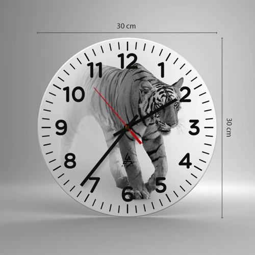 Nástěnné hodiny - Přikrčený v mlze - 30x30 cm