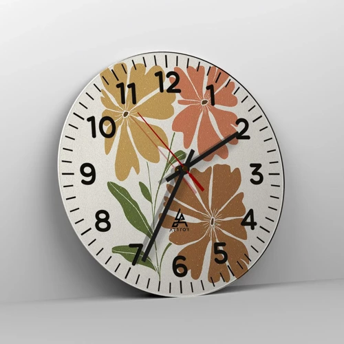 Nástěnné hodiny - Příroda a geometrie - 30x30 cm