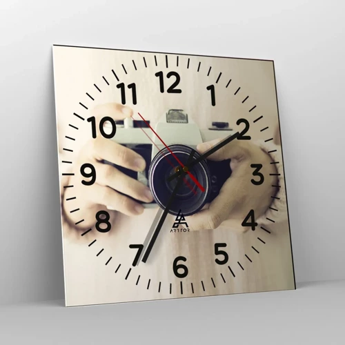 Nástěnné hodiny - Pro více informací… - 40x40 cm