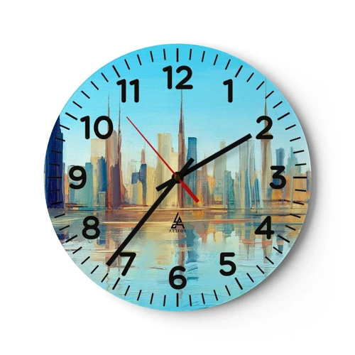 Nástěnné hodiny - Prosluněná metropole - 30x30 cm