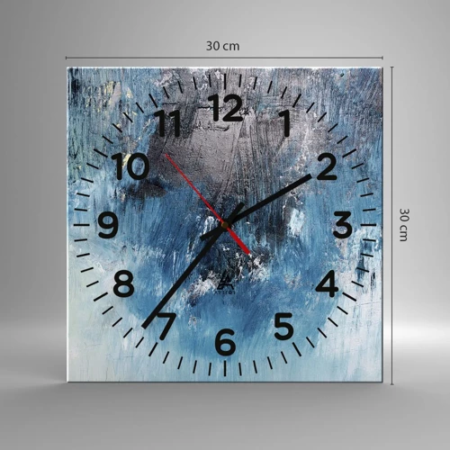 Nástěnné hodiny - Rapsodie v modrém - 30x30 cm