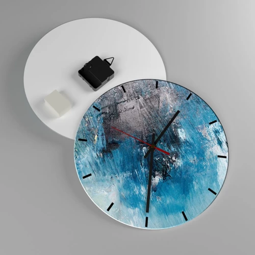 Nástěnné hodiny - Rapsodie v modrém - 30x30 cm