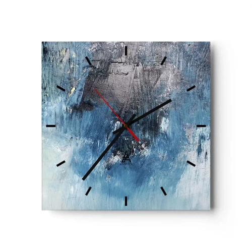 Nástěnné hodiny - Rapsodie v modrém - 40x40 cm