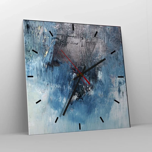 Nástěnné hodiny - Rapsodie v modrém - 40x40 cm