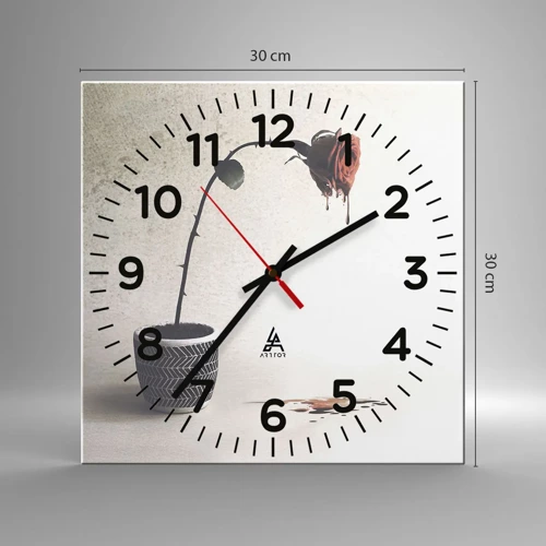 Nástěnné hodiny - Rosa dolorosa - 30x30 cm