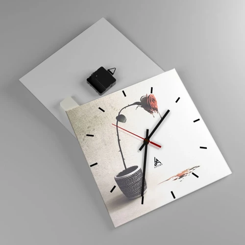 Nástěnné hodiny - Rosa dolorosa - 30x30 cm