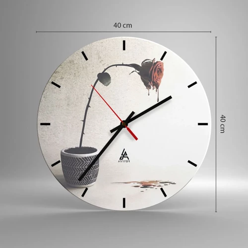 Nástěnné hodiny - Rosa dolorosa - 40x40 cm
