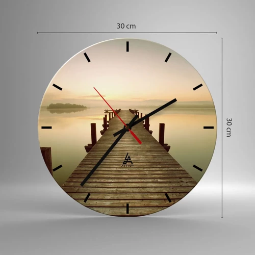 Nástěnné hodiny - Rozbřesk, svítání, světlo - 30x30 cm
