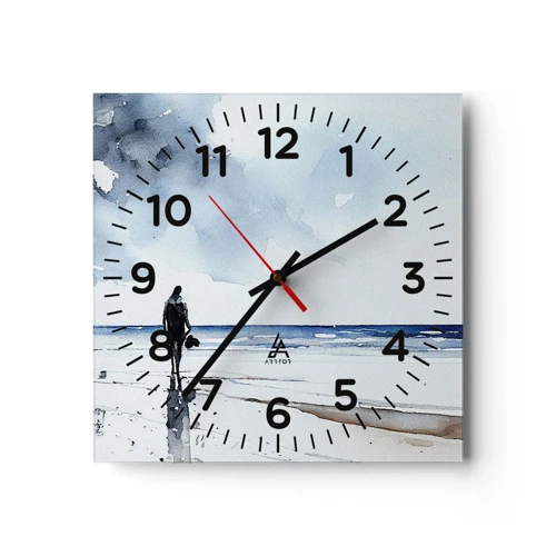 Nástěnné hodiny - Rozhovor s mořem - 30x30 cm