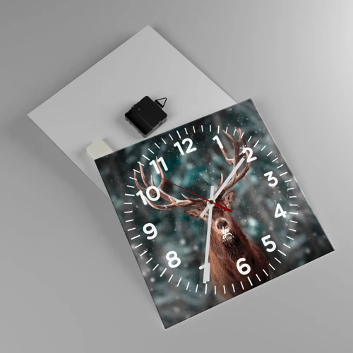 Nástěnné hodiny - Skutečný král lesa - 30x30 cm