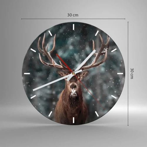 Nástěnné hodiny - Skutečný král lesa - 30x30 cm