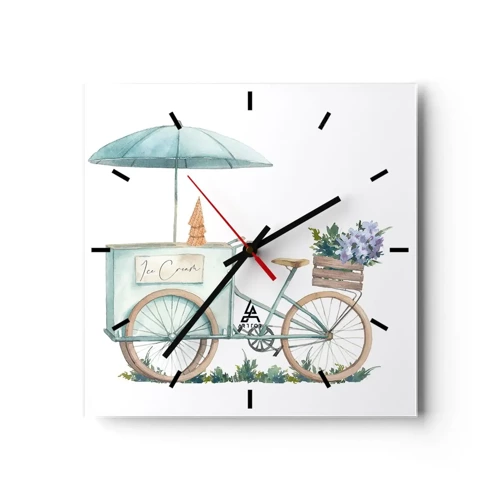 Nástěnné hodiny - Sladká vzpomínka na léto - 30x30 cm
