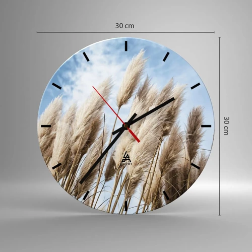 Nástěnné hodiny - Slunečné a větrné pohlazení - 30x30 cm
