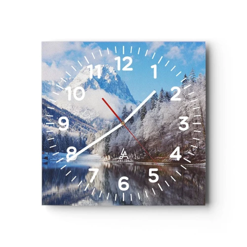 Nástěnné hodiny - Sněhová stráž - 30x30 cm