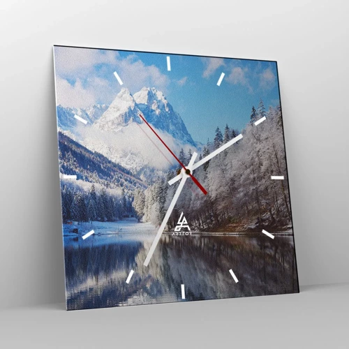 Nástěnné hodiny - Sněhová stráž - 40x40 cm