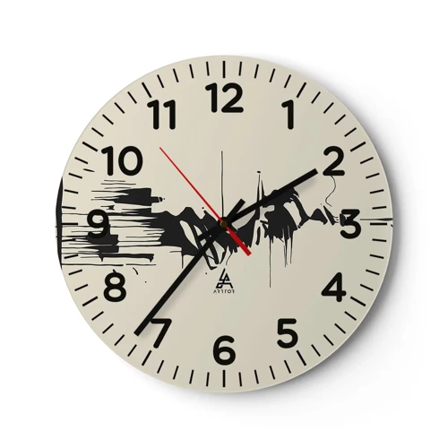 Nástěnné hodiny - Spěšná abstrakce - 30x30 cm