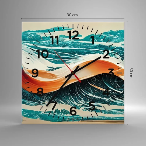 Nástěnné hodiny - Surfařův sen - 30x30 cm