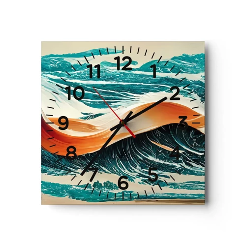 Nástěnné hodiny - Surfařův sen - 40x40 cm