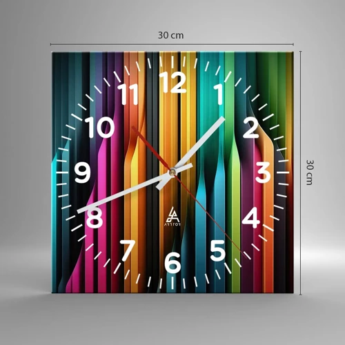 Nástěnné hodiny - Světelné varhany - 30x30 cm