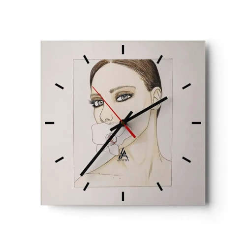 Nástěnné hodiny - Symbol elegance a krásy - 40x40 cm