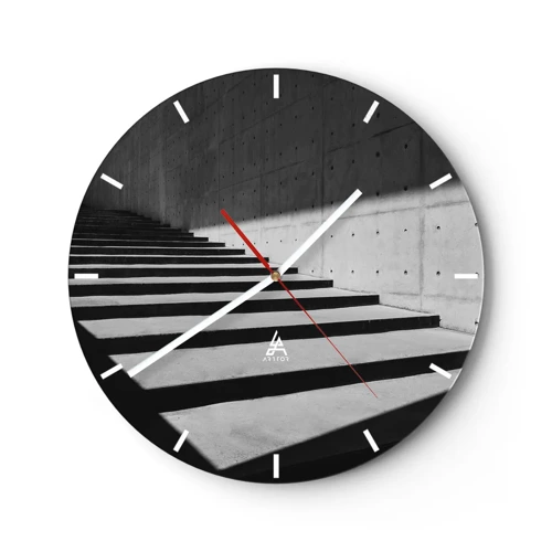 Nástěnné hodiny - Syrová krása modernismu - 30x30 cm