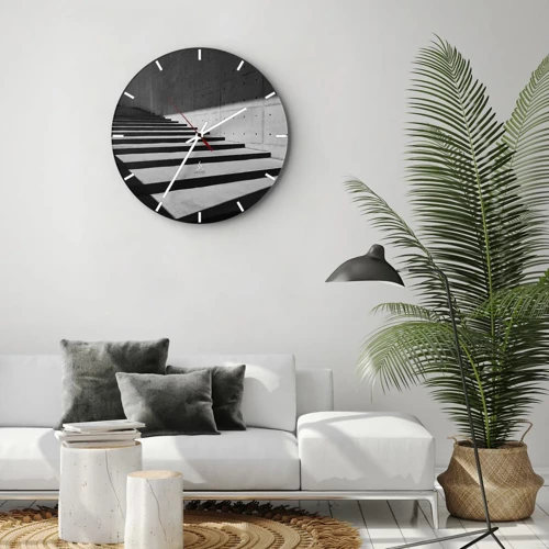 Nástěnné hodiny - Syrová krása modernismu - 30x30 cm