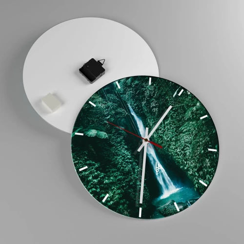 Nástěnné hodiny - Tropický pramen - 40x40 cm