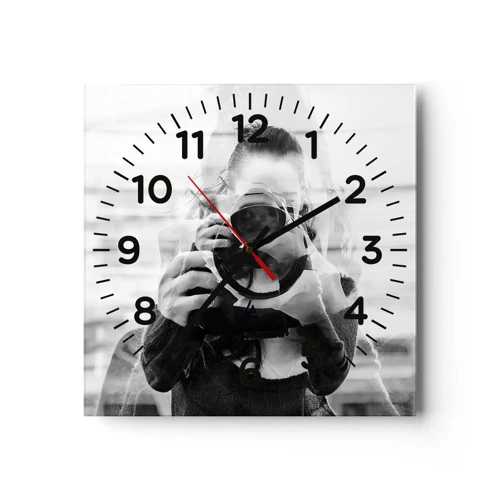 Nástěnné hodiny - Tvůrce a materiál - 30x30 cm
