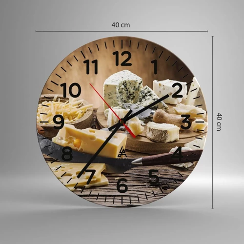 Nástěnné hodiny - Usměj se na sýr - 40x40 cm
