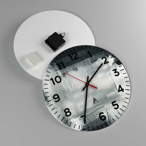 Nástěnné hodiny - Utkané svisle a vodorovně - 30x30 cm