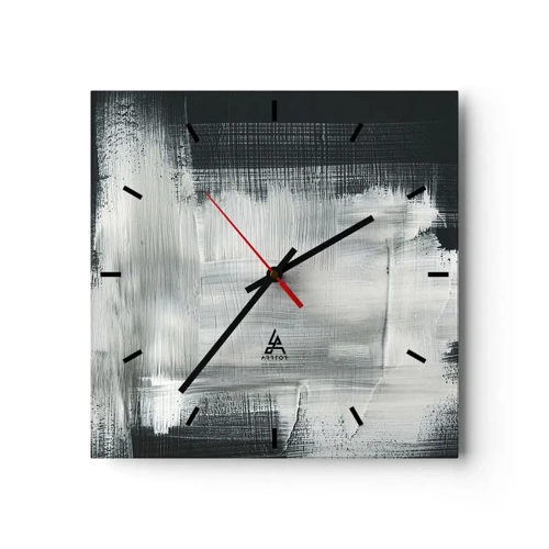 Nástěnné hodiny - Utkané svisle a vodorovně - 40x40 cm