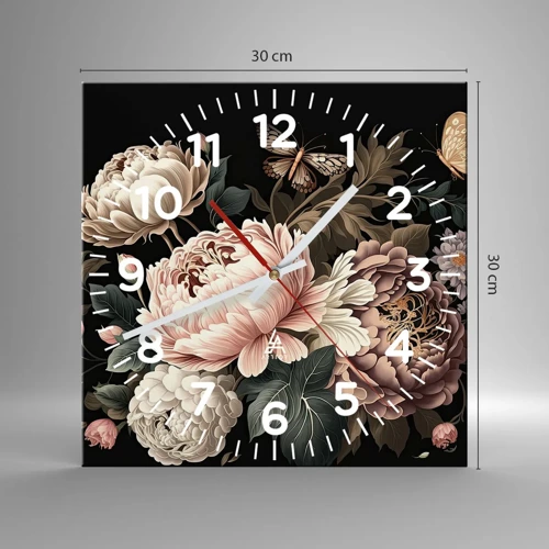 Nástěnné hodiny - V barokním stylu - 30x30 cm