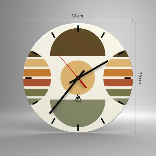 Nástěnné hodiny - V barvách země - 30x30 cm