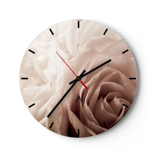 Nástěnné hodiny - V srdci růže - 30x30 cm