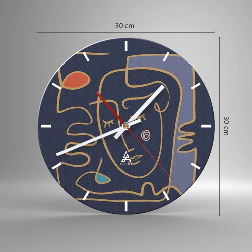 Nástěnné hodiny - V zádumčivosti - 30x30 cm