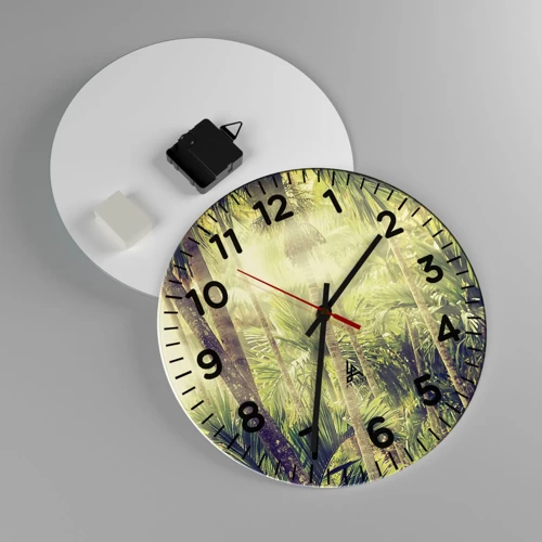 Nástěnné hodiny - V zeleném žáru - 30x30 cm