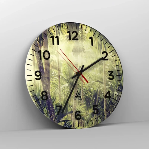 Nástěnné hodiny - V zeleném žáru - 30x30 cm