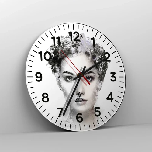 Nástěnné hodiny - Velmi stylový portrét - 40x40 cm