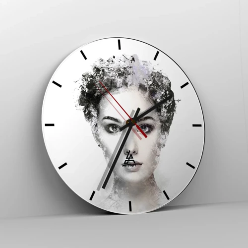 Nástěnné hodiny - Velmi stylový portrét - 40x40 cm