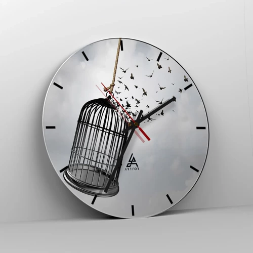 Nástěnné hodiny - Víra… naděje… svoboda! - 30x30 cm