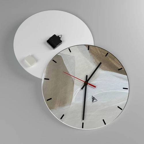 Nástěnné hodiny - Vlna bílé - 40x40 cm