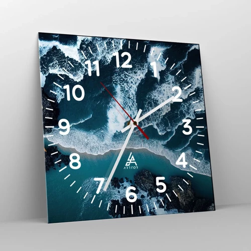 Nástěnné hodiny - Zahalené do vln - 30x30 cm