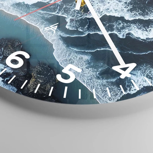 Nástěnné hodiny - Zahalené do vln - 40x40 cm