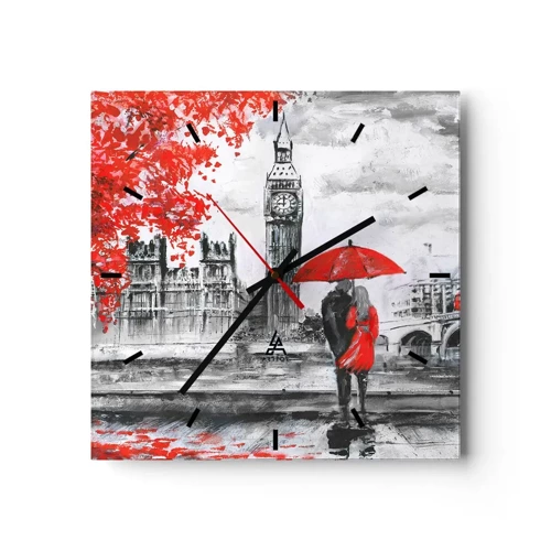 Nástěnné hodiny - Zamilování do Londýna - 30x30 cm