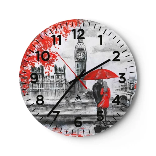 Nástěnné hodiny - Zamilování do Londýna - 30x30 cm