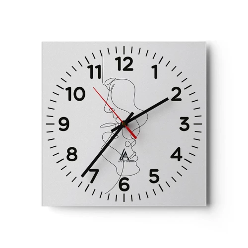 Nástěnné hodiny - Žár vášnivých tužeb - 30x30 cm