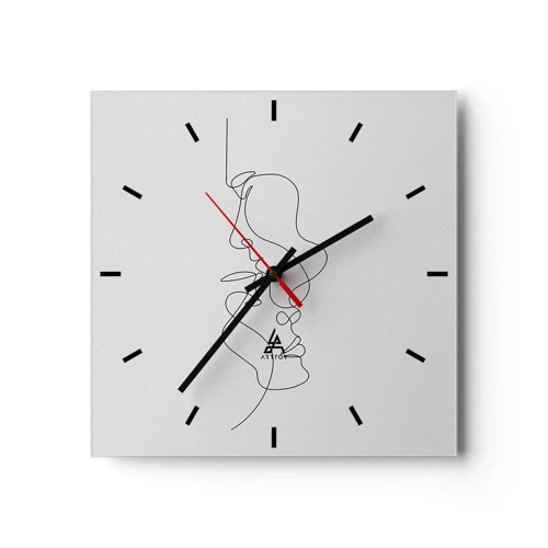 Nástěnné hodiny - Žár vášnivých tužeb - 30x30 cm